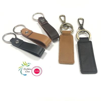 China Wholesale Car Keyring Custom Logo Creative Pattern Pu Leather Personalized engravable Keychains