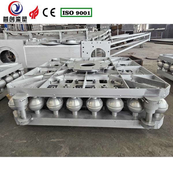 YINGCHUANG 62KW Multi-Functional Fully Automatic Bi-Axial Shuttle Rotomolding Machine, CE Certified Large Oven Rotational Molding Equipment For Plastic Buckets & Water Tanks