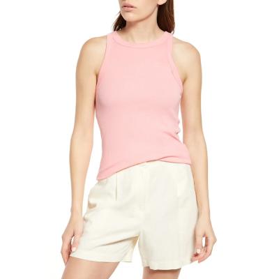 High Quality Fashionable Pink Women Blank Tank Top Sports Wear Clothing for Ladies