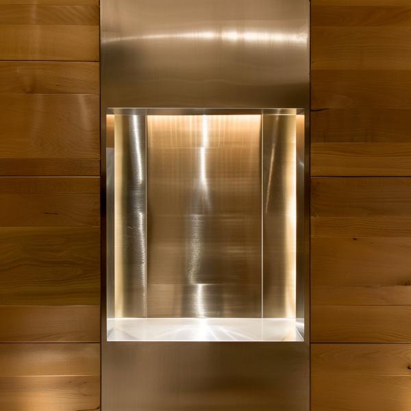 Nicho de aço inoxidável ecológico para casas sustentáveis