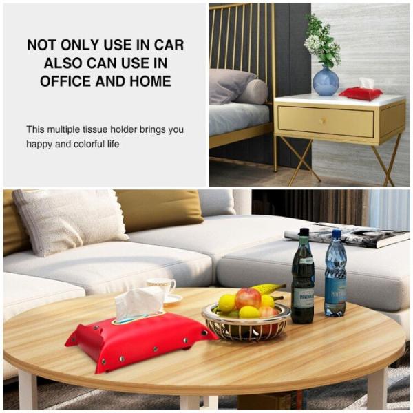 tissue holder PU leather tissue holder for car tissue holder for home storage bag with rain coat trash bag  tissue paper