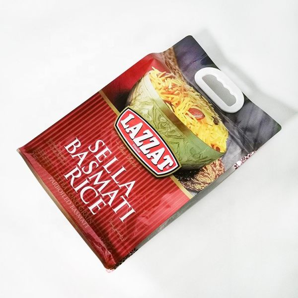 1kg 2kg 5kg 10 Kg Poly Bag , Flat Bottom Thailand Basmati Rice Packaging Bag
