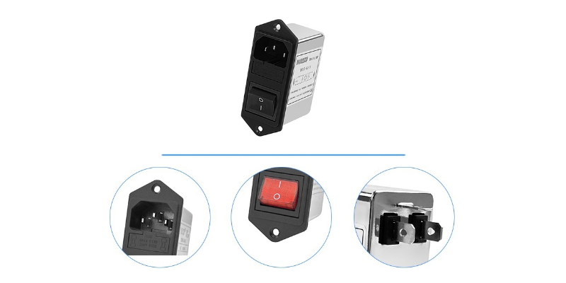 Фильтры шума электрических линий DBI5-S EMI с предохранителем типа IEC