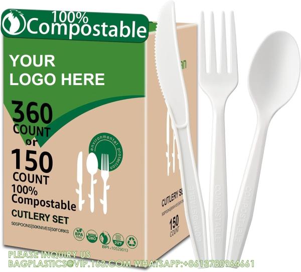 Knives Forks Spoons Utensils, Heavyweight HeavyDuty Flatware Is Eco Friendly Products Lounge Party Wedding BBQ