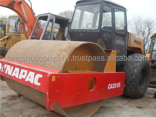 37 KW Used Dynapac CA30 CA25 Road Roller Drum Single Drum Roller For Road Construction