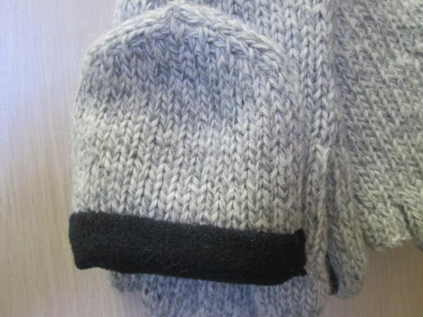 Ladies Acrylic&Wool Glove-Cut fingers with Flip--Thinsulate glove--Fashion glove--Solid color