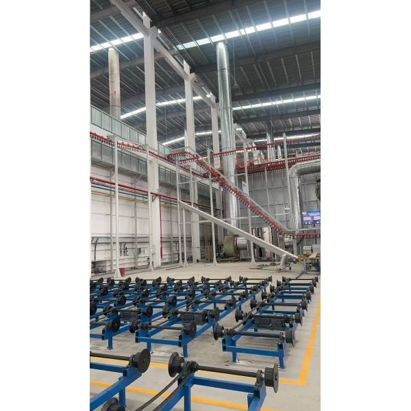Spraing Rinsing Pre-treatment Free Chrome Vertical Powder Coating Line for Aluminium Profiles