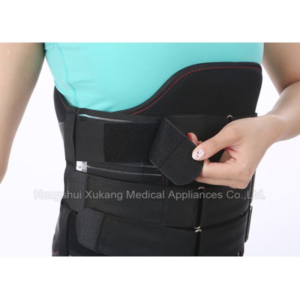 Black Relief Pain Lumbar Sacral Orthosis Back Brace Professional With Ergonomic Design