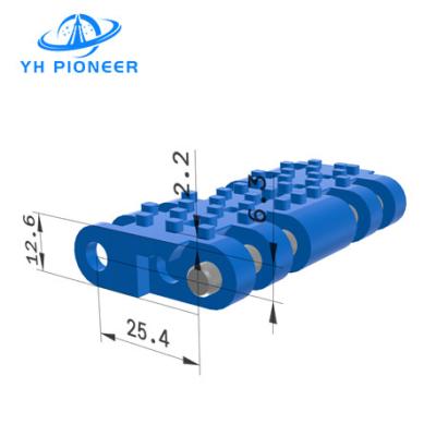 Cinturão modular perfurado POM durável com atrito para transporte de longa duração e de baixa manutenção