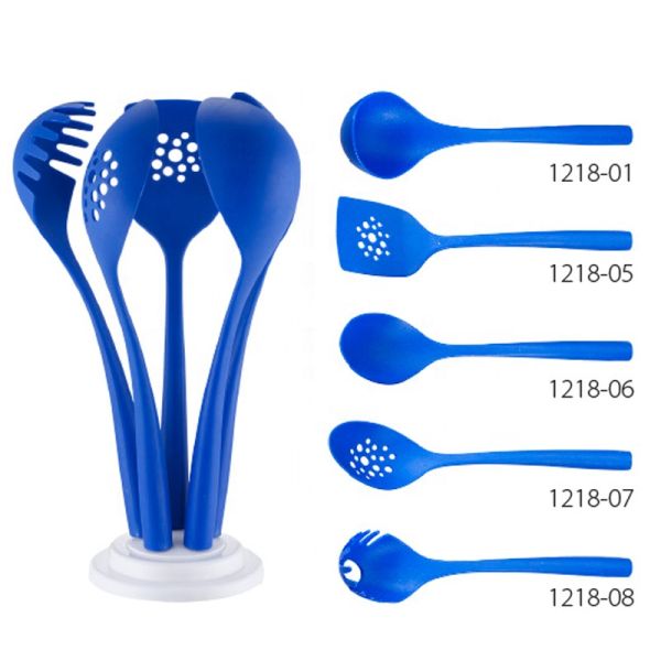 Silk Printing Logo Kitchen Utensil Set Durable Nylon 8-Piece Kitchen Cooking Utensils
