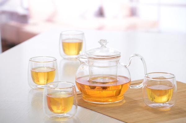 Double wall glass, Heat-resistant  glass teapot, borosilicate glass tea set, Espresso, Latte, Cappuccino cup