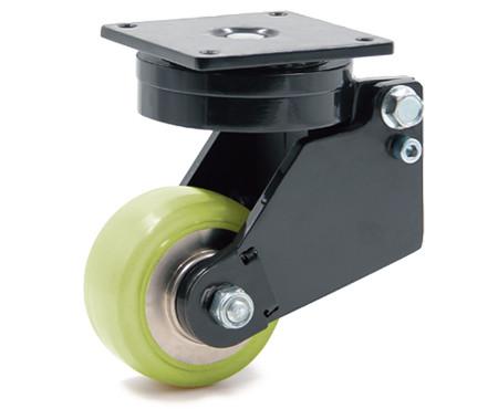 600kg 125mm Pu Caster Wheel Industrial Swivel Wheels For Automatic Boot Car