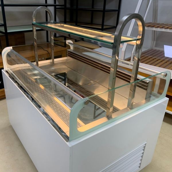 Supermarket Top Glass Sandwich Display Chiller Auto Defrost With LED Light