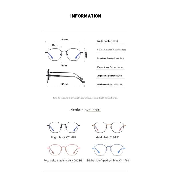 Преграждать света компьютера рамки 145 стекел металла ацетата миллиметра голубой