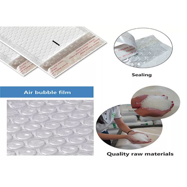 Упаковка сумки почты пузыря воздушной подушки голубая металлическая для косметик