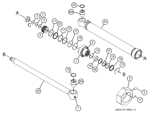 CA3982332 398-2332 комплект для ремонта уплотнения цилиндра 3982332 ведер приспосабливает цилиндр C-A-T E320D E320D2 гидравлический