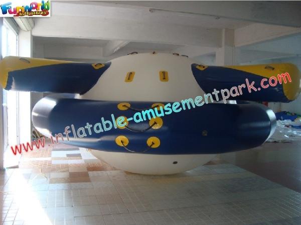 Customized Durable Inflatable Boat Toys Saturn Rocker With Stainless Steel Anchor Ring