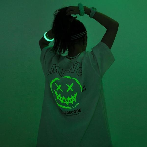 Roupas de rua masculinas 2024 Tendência de moda de verão T-shirt refletora de tamanho grande Design personalizado