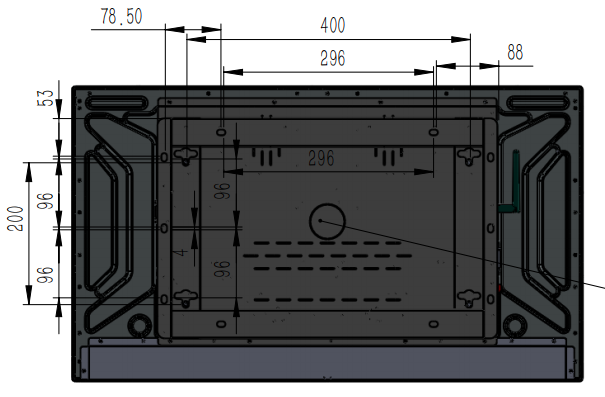32 Inch Metal Wall-Mounted Touch Monitor for Commercial & Industrial Applications