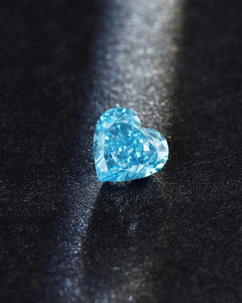 IGI Heart Shaped Loose Lab Grown Blue CVD Diamonds 1.4ct-2.0ct