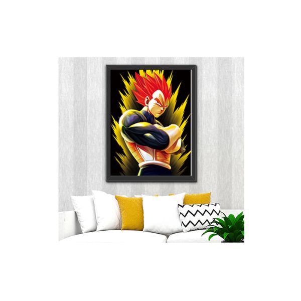 PET Lenticular Flip 3D Lenticular Triple Transition Dragon Ball Goku Anime Poster For Wall Art Poster