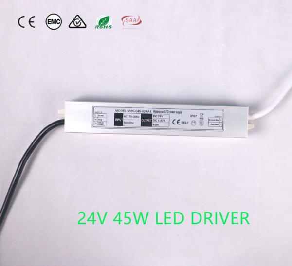 1.88A 24V Outdoor LED Strip Power Supply Ultra Slim Lightweight