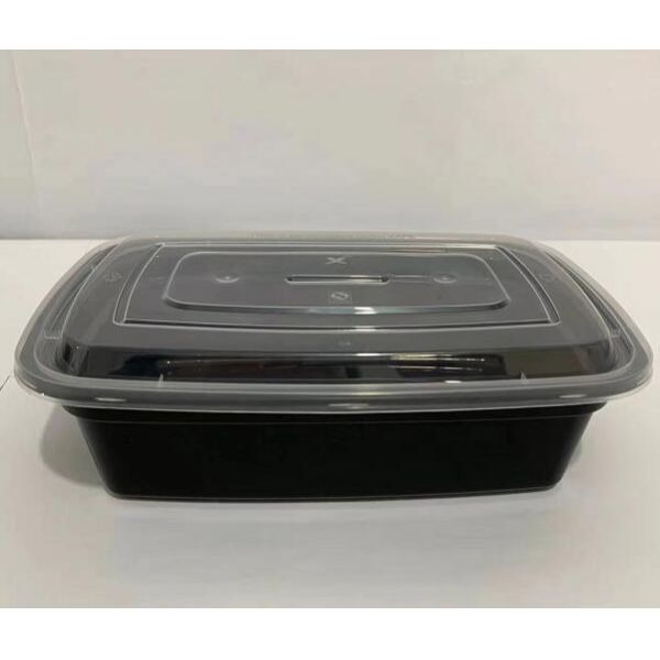 Черный пищевой контейнер 1000ml Microwavable устранимый PP пластиковый