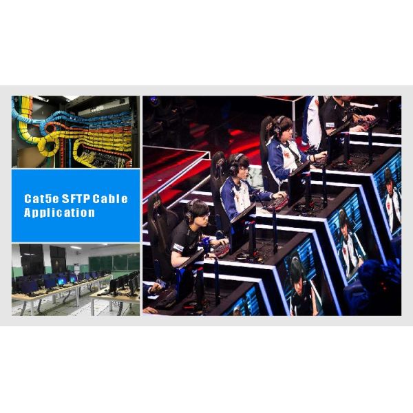 Yellow PVC Ethernet Cable 100MHz 0.51mm Pure Copper 1000FT SFTP CAT5E Cable