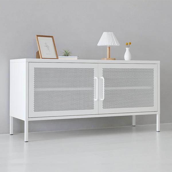 Modern Style 1.2mm Steel TV Stand Cabinet Metal Living Room Apartment
