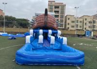 Corrediça de água inflável do tema CMYK de PirateShip com associação