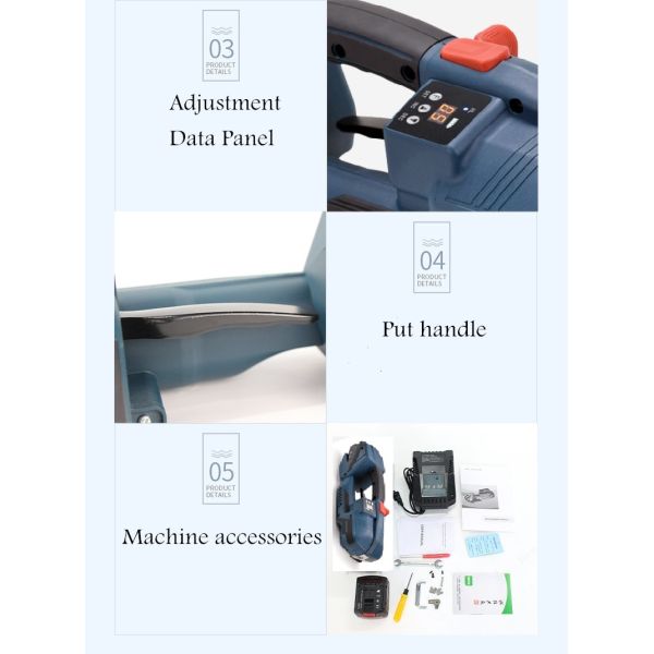 CE Certified Electric Driven Portable Strapping Tool with Strength Speed 100-200mm/s