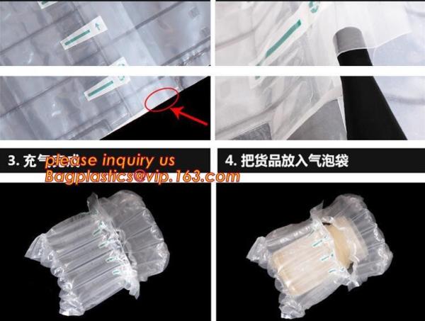 inflatable air bag for wine bottle, wine bottle air bag transport protective shock resistant cushion hand bag packaging,