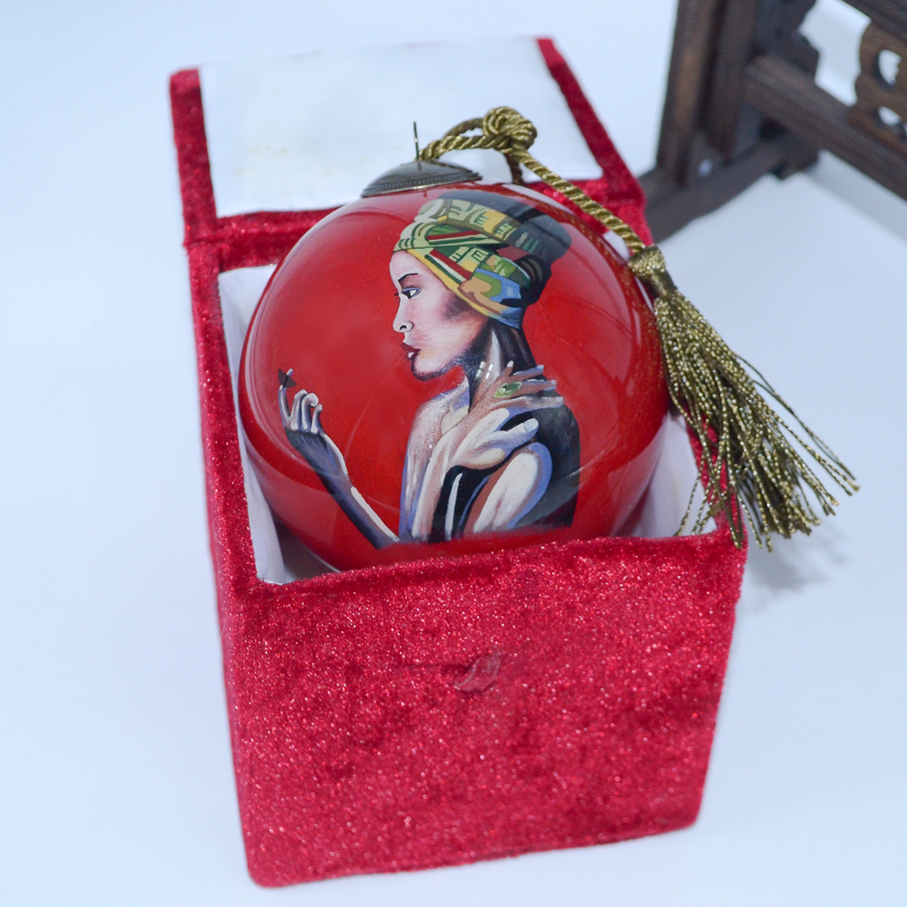 Customisable Artist-handpainted Christmas Baubles for Festive Decorations