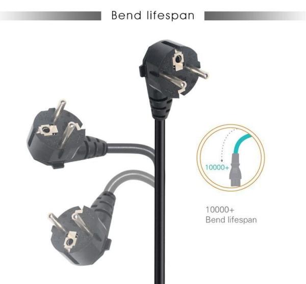 Schuko CEE 7/7 to IEC C15 Power Cable 250V 16A 3m