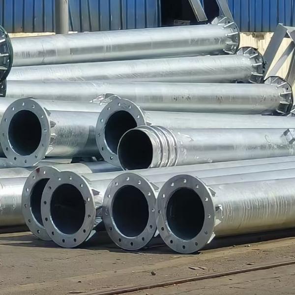 Hot DIP Galvanized Steel Utility Pole 35FT 40FT Power Monopole