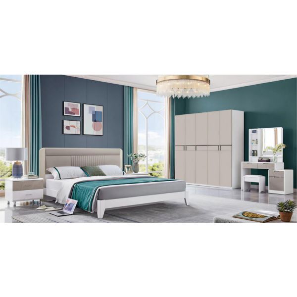 Wooden Bedroom Set King Size Storage Minimalist Cozy High Quality Modern Luxury Furniture Bedroom