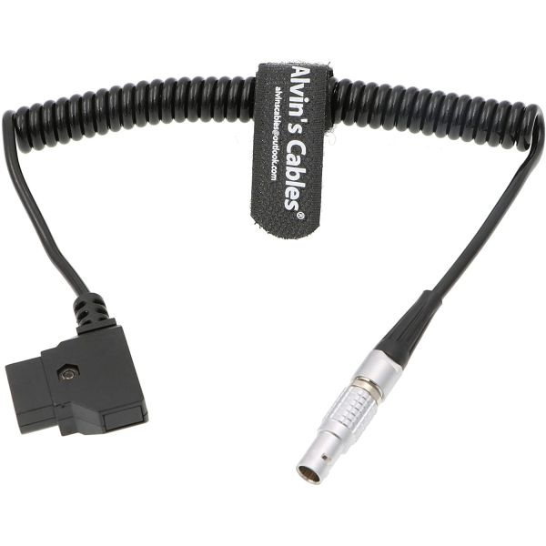 2 Pin Lemo To D-TAP Power Coiled Cable for Bartech Focus Device Receiver