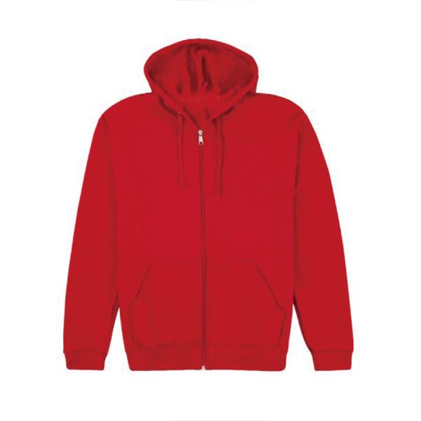 Customized Fashionable Cotton Polyester Red Full Zipper Mens Hoodies Jackets with Pocket