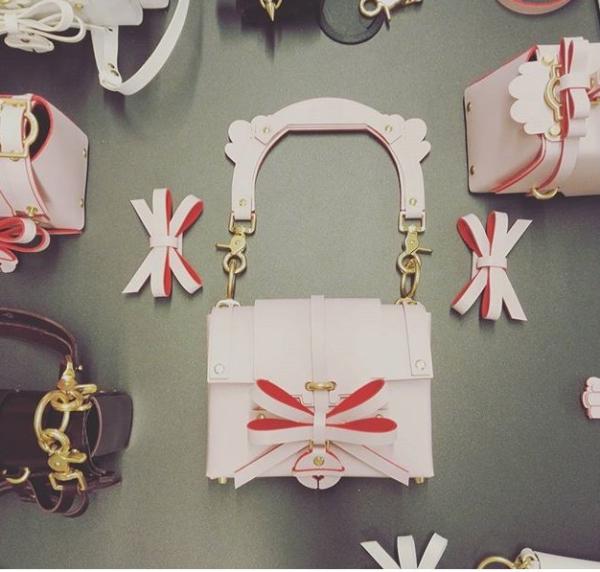 Japan and South Korea 2016 new female small square package bow shoulder diagonal handbag ornaments
