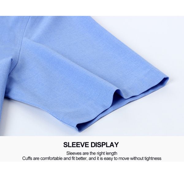 Camisa masculina de verão resistente a rugas e microelástica com tecido de fibra de bambu de seda de gelo