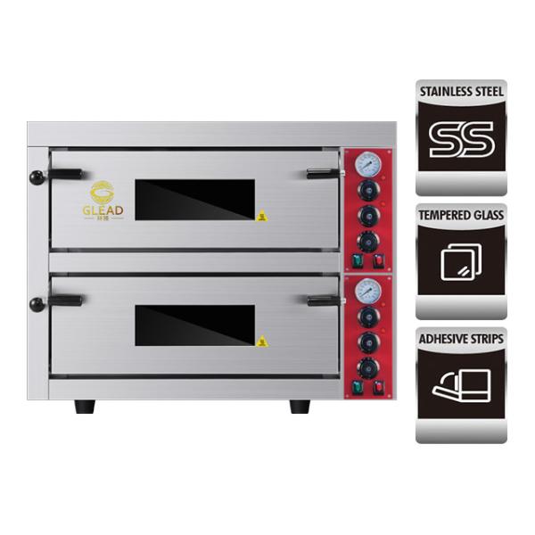 Forno de cozinha de pizza comercial com 9kW de potência 3N-380V/220-240V Voltagem 115kg de peso.