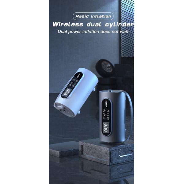 Double Cylinder Car Tyre Inflator Air Pump YANTU A26 Portable Wireless Air Compressor