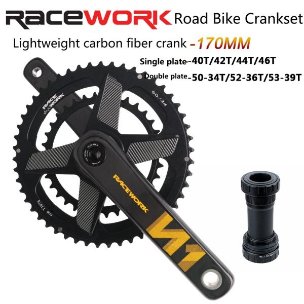 Bicicleta rodoviária Carbon Gxp Crank Integrado 10/11s Disco Único Disco Duplo 170mm comprimento