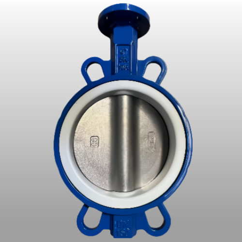 PTFE Sealing Pneumatic Butterfly Valve Wafer Pneumatic Actuated Butterfly Valve DN25 - DN1000