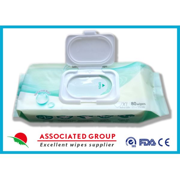 Todos los trapos mojados adultos pH de las edades equilibraron el tamaño grande Spunlace seguro para la piel sensible