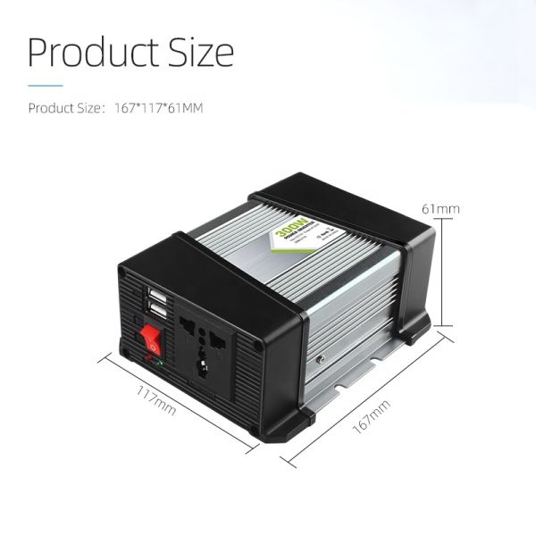 300W Power 12V/24V To 220V Car Mobile Power Inverter Adapter Us Power Inverters For Car Inverters