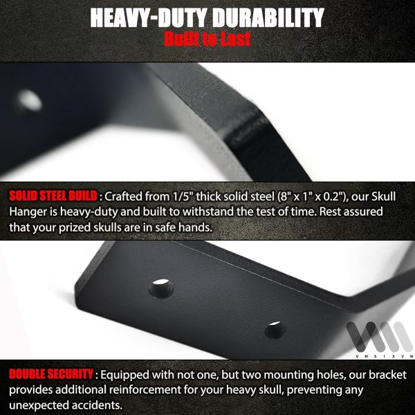European Mount Skull Hanger, Large Euro Mount Deer Skull Hangers for Buffalo, Pronghorn, Skull Wall Mount Bracket Hangers (Европейский вешатель черепа для горных оленей, большой европейский вешатель черепа для буйволов, пронгхорна, вешатель черепа для стенных крепежей)