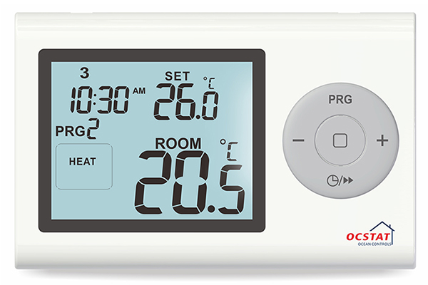 Weekly Programmable Boiler Room Thermostat Digital , Wireless Heating Thermostat