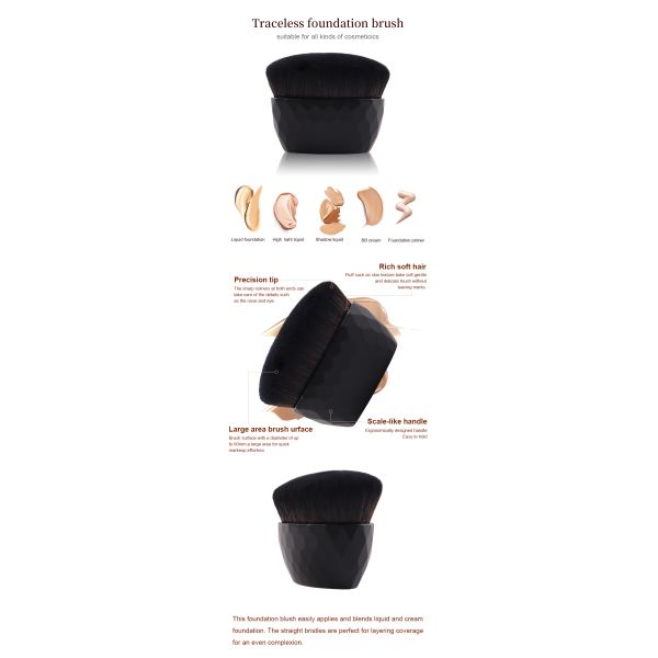 Большая сливк щетки учреждения Kabuki краснеет смешивая жидкостный порошок