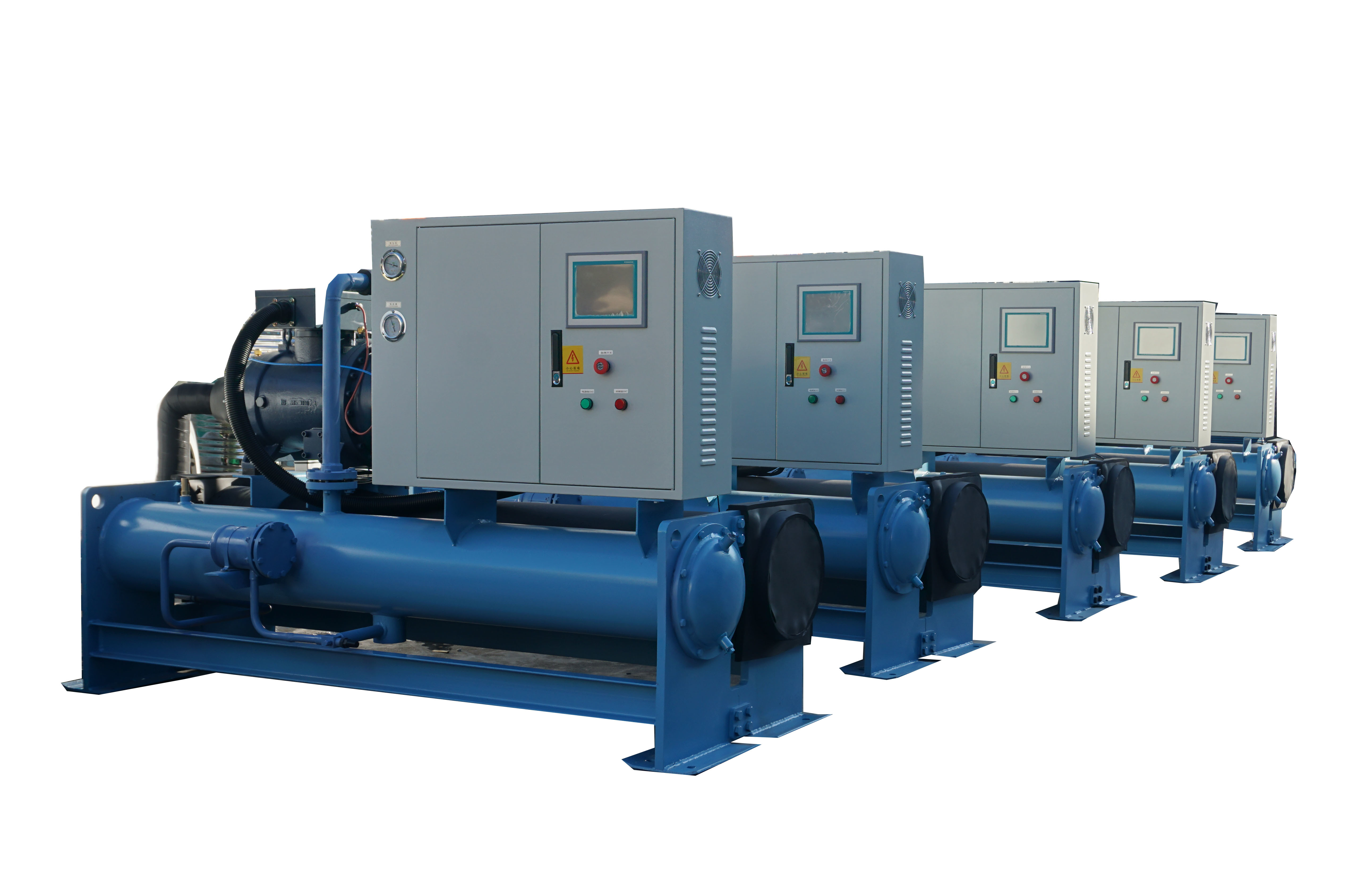 Dustproof R407C Water Cooled Screw Chiller Compressor For Electroplating